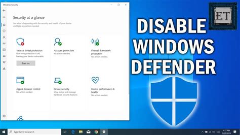 Activate defender windows 10